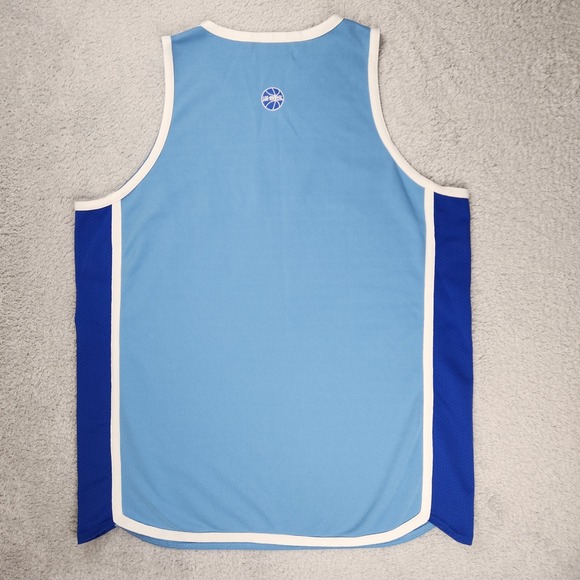 Los Angeles Basketball Jersey Mens 2XL Blue Throwback Style NBA Basketball Retro - Picture 13 of 14